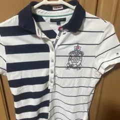 TOMMY HILFIGER ストライプポロシャツ S