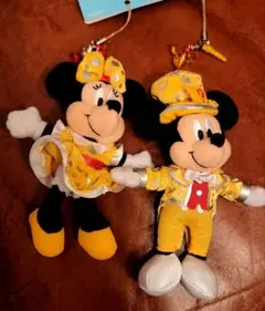 Disney　ディズニー　ミッキー　ミニー　ぬいぐるみストラップ