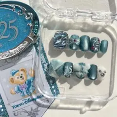 【現品】ネイルチップ 25周年ディズニーネイル ジュビリーブルー マグのサムネイル