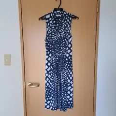 EGERIE ノースリーブ ワンピース ネイビー T１