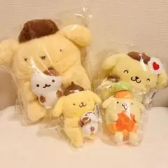 新品未使用 ポムポムプリン ぬいぐるみ マスコット 4点セット