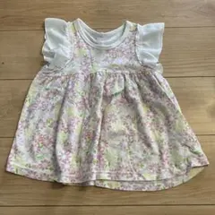 花柄フリル袖チュニック 120サイズ