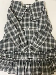 merry Jenny グレー チェック ワンピース