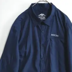2607　PACIFICTRAIL　長袖アウトドアシャツ　M　紺　US古着