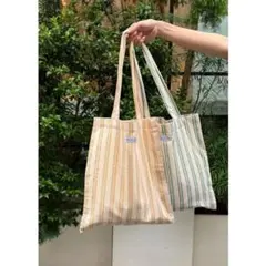 定期2989円　新品未開封　インポート　ワンポイント ストライプ トートバッグ