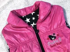 ☆お値下げ☆ミキハウス ダブルビー 120 リバーシブル ベスト ピンク 星柄