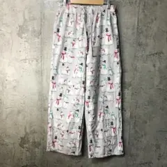 B551古着　柄パンツ　パジャマパンツ　グレー　90s Y2K