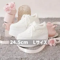 ♡ ダーリッチ Darich ♡DDロゴキルティングスニーカー　Lホワイト　白のサムネイル