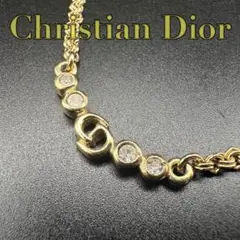 極美品✨ Dior ネックレス CD ロゴ ラインストーン 希少 刻印 2128