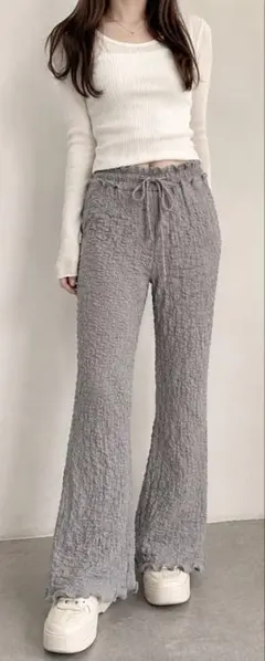 archives アルシーヴ 新品未使用 グレー ワイドパンツ タグ付き
