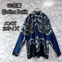 US古着 Qistina Batik バティック柄 長袖シャツ XL メンズ
