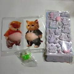 ☓　お腹　ぽっこり　ぷにぷに　ステッカー　猫　柴犬　おしりシール　うさぎ