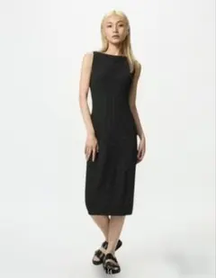 XXL ウォッシャブルニットブラワンピース　ノースリーブ　ユニクロ　ワンピース