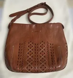 ゲンテン　ショルダーバッグ　カットワーク　トスカ　レザー