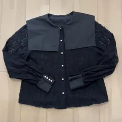 EIMY ISTOIREエイミーイストワール　黒　レース　セーラー　ブラウス