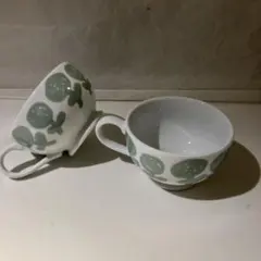 ミナペルホネン　パスザバトン　コラボ　カップ　足つき　スープカップ　ペアのサムネイル