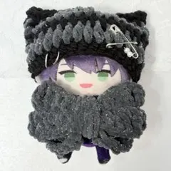 にじぱぺっとボーダー猫耳ニット帽 リボンセット y2k