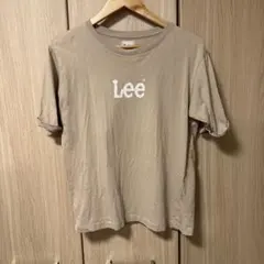 【美品】Lee ロゴプリント 半袖 Tシャツ ブラウン M