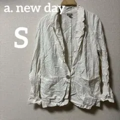 ⭐️1点もの⭐️a. new day 【S】 テーラードジャケット ホワイト