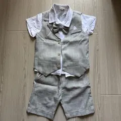 フォーマルセット 7号 グレー チェック柄