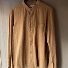 スタンドカラー長袖シャツ　Mサイズ 100%コットン