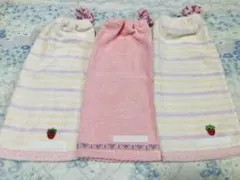 おりこうエプロン☆ワッペン☆一重☆タオルエプロン☆ねこいちご