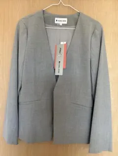 新品未使用　GLOBAL WORKS グレー ノーカラージャケット