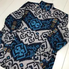 デッドストック！90'sビンテージ アトミック柄 総柄シャツ 50's 60's