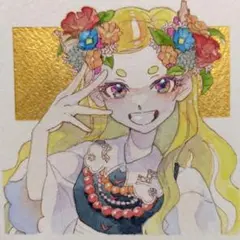 手描きイラスト アナログイラスト ポストカード　オリジナルイラスト