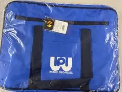 新品　WORLD PEGASUS トートバッグ ブルー　旧ワッペスクールバッグのサムネイル