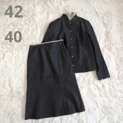 バーバリーロンドン　デニム　セットアップ　スーツ　ノバチェック