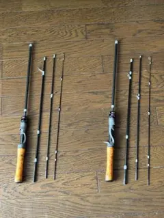 パックロッド コンパクトロッド 投げ竿 2本セット MS-360黒と金 送料込み 未使用 パックロッド コンパクトロッド 投げ竿 2本セットMS-360 送料