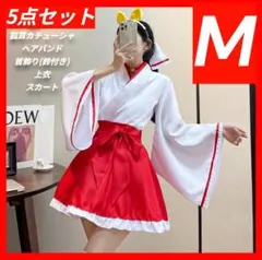 巫女　コスプレ　M ハロウィン　ミニスカ　コスチューム　セットアップ