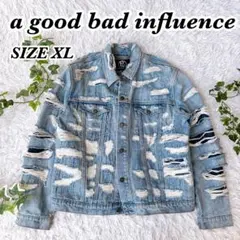 a good bad influence ダメージ加工　デニムジャケット　XL