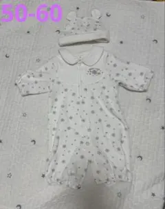 50-60サイズあったか素材ツーウェイ・ドレスオール 帽子付き