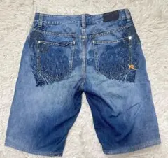 激レア☆ rocawear デニムハーフパンツ 刺繍 W36 bboy b系 ③のサムネイル