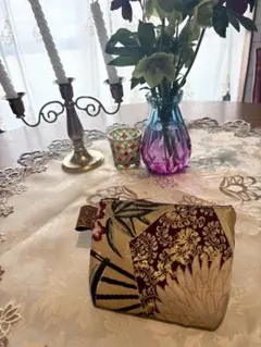 和風デザイン布製ポーチ