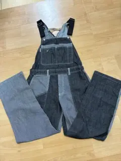 ワークマンプラスFieldcore グレー系デニムサロペット