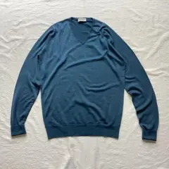 極美品 John smedley 英国製 メリノウール 30G ニット 紺 S - メルカリ