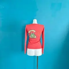 1520 Chestyチェスティ　コーラルピンク カシミアカーディガン