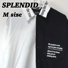 め*ぬ様 SPLENDID スプレンディッド シャツ 長袖 バイカラー 白黒 【のサムネイル