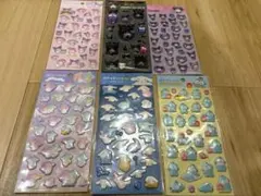 キラキララインストーンシール　& ぷくっとシール　6枚セット
