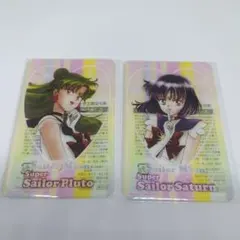 セーラーサターン&セーラープルート＊明治コラボ クリアカード