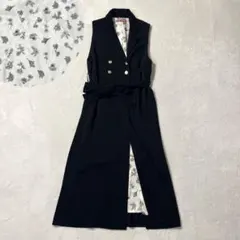 美品✨メゾンドフルール/ロングジレ/ベスト/花柄 ウエストリボン/花柄/M