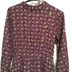 レイカズン　あずき色　綿100%ワンピース　フリーサイズ