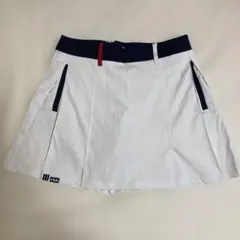 FILA ホワイトプリーツスカート風パンツ