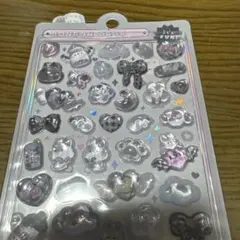 ボンボンドロップシール　オリジナル　白黒うさぎ