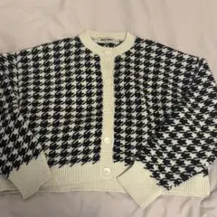 miu miu ハウンドトゥースニットカーディガン　千鳥柄のサムネイル