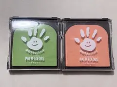 ●シャチハタ●赤ちゃん手形スタンプパッド オレンジ、黄緑