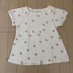 ポコポコドット　フリル袖 Tシャツ　120㎝